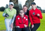 ‘John McHenry lends his support to Enable Ireland’s new Golf Competition’. Pictured here L-R with Rachel Thompson, Cork Golf Club, Jack MacFarlane, and Grace McGrath, East Cork Golf Club.