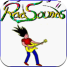 an app icon, with the text "rad Sounds" and an picture of a person playing a guitar.
